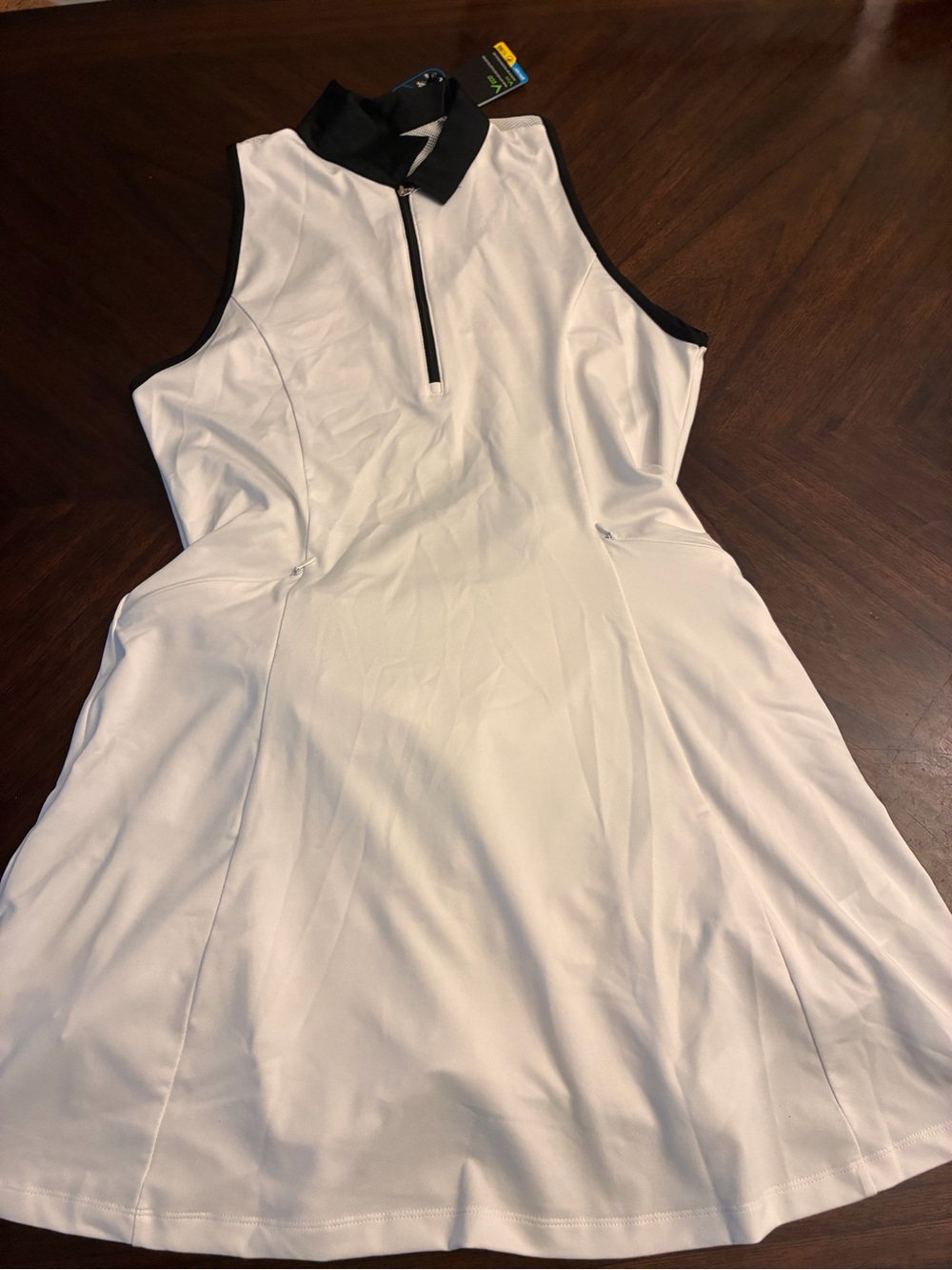 New Callaway Women's Sleeveless Flounce Golf Dress white size Large